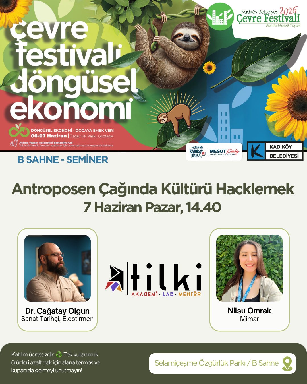 Kadıköy Çevre Festivali 2026: Tilki Sanat Özgürlük Parkı’nda!
