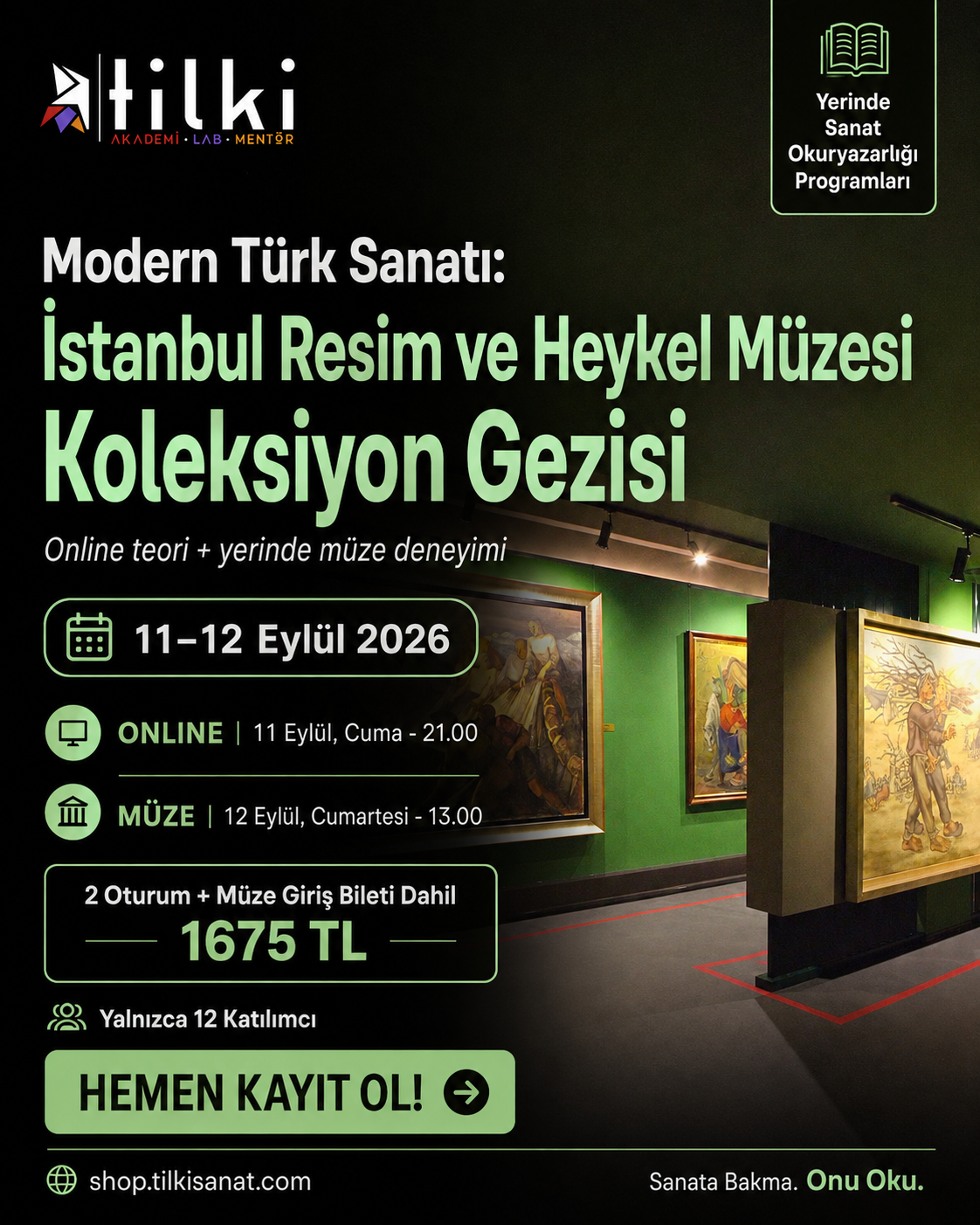 İstanbul Resim ve Heykel Müzesi Modern Türk Sanatı Yerinde Sanat Okuryazarlığı Programı